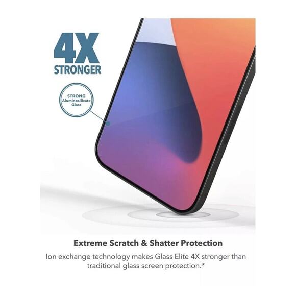 ZAGG Shield Elite VisionGuard Screen Protector iPhone 12 /13/14/15 Pro Max - Picture 2 of 9